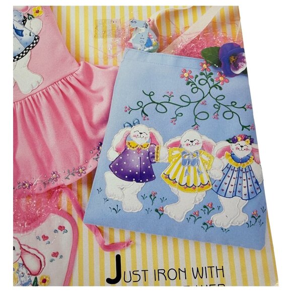 Daisy Kingdom No-Sew Fabric Applique Bunches of Bunnies Iron On #6270 Rabbit - Picture 3 of 6